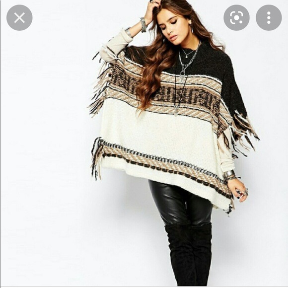 Free People sweater poncho, XS/S - Picture 4 of 4